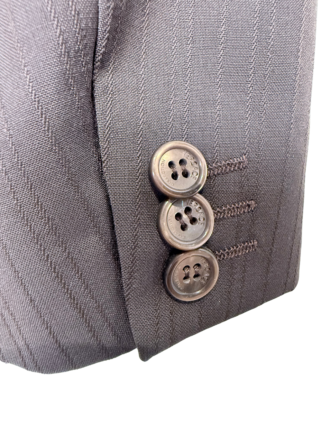 VERSACE - Brown stripe blazer