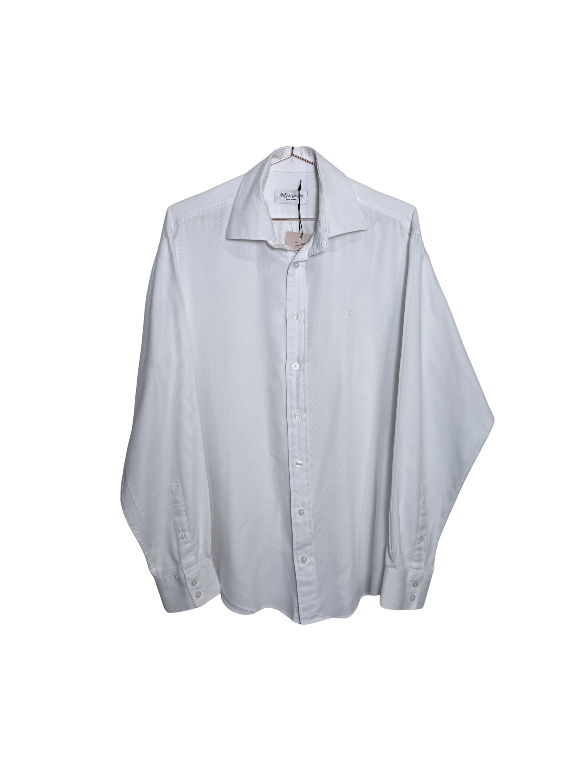 YSL - Oversized Shirt White Herringbone