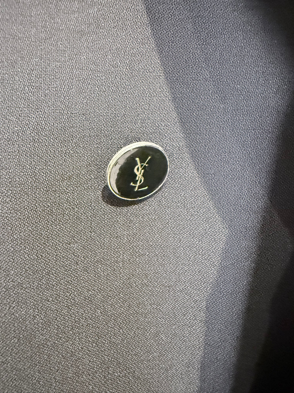 YSL - Dark Navy Blazer dark logo buttons