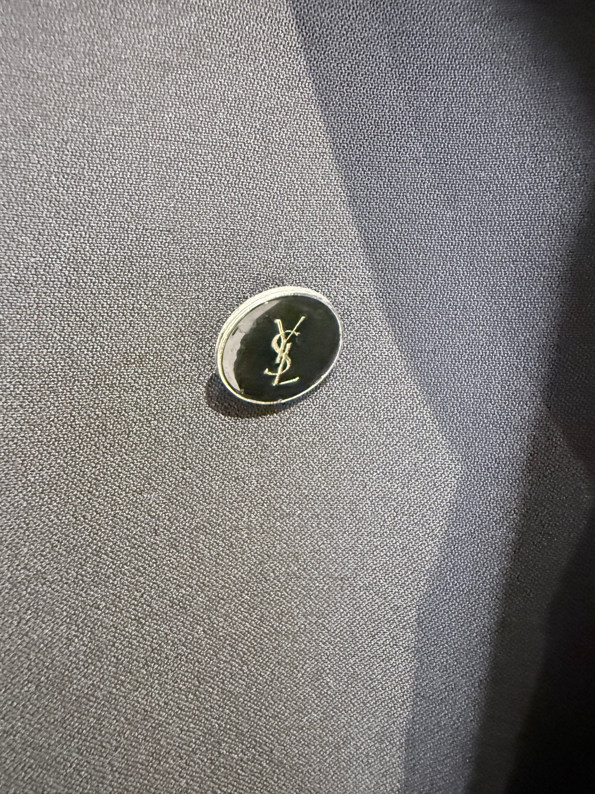 YSL - Dark Navy Blazer dark logo buttons