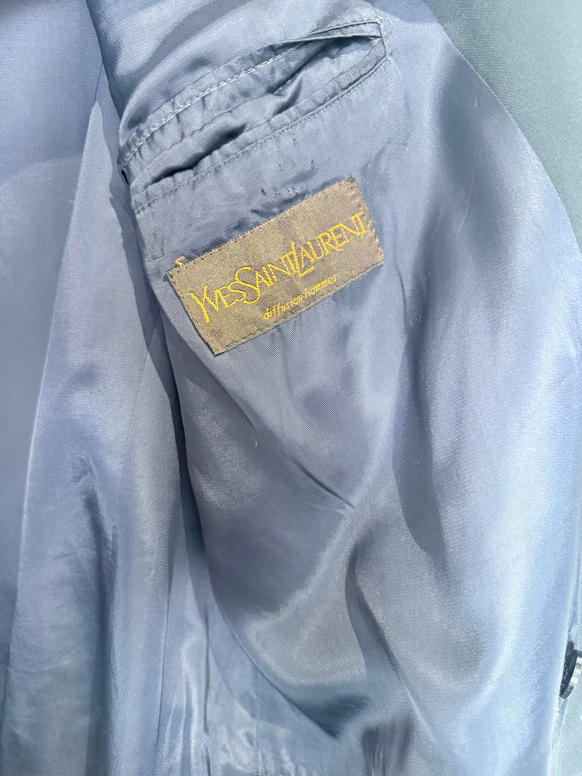 YSL - Dark Navy Blazer dark logo buttons