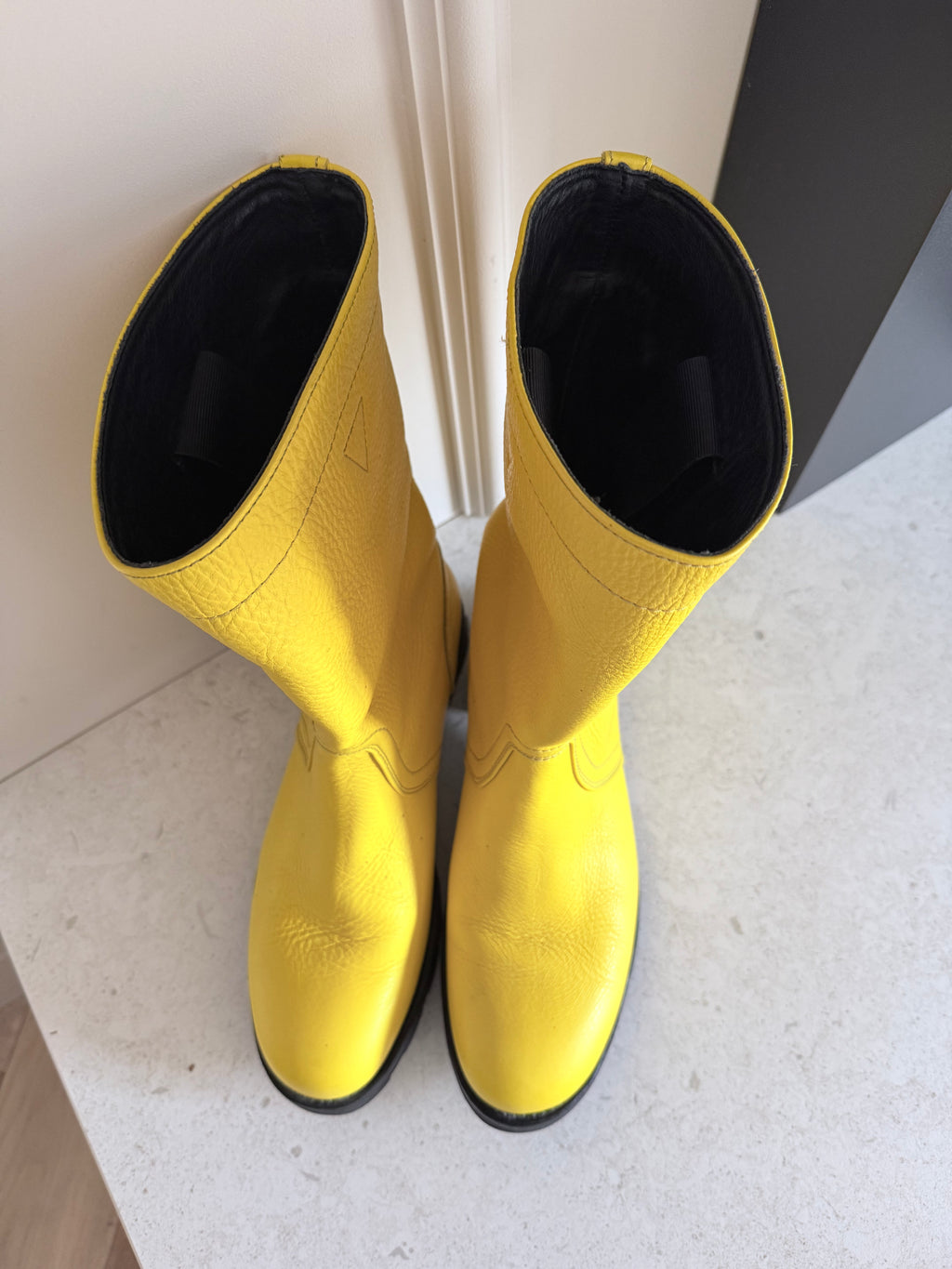 JILL SANDER - Yellow Statement Boots