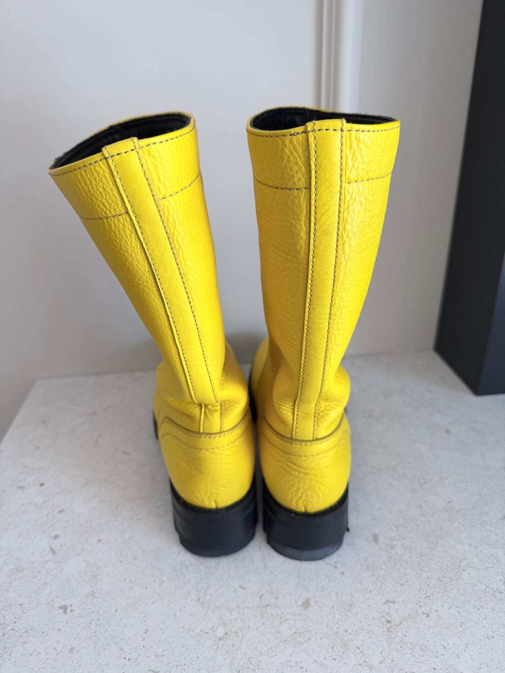 JILL SANDER - Yellow Statement Boots