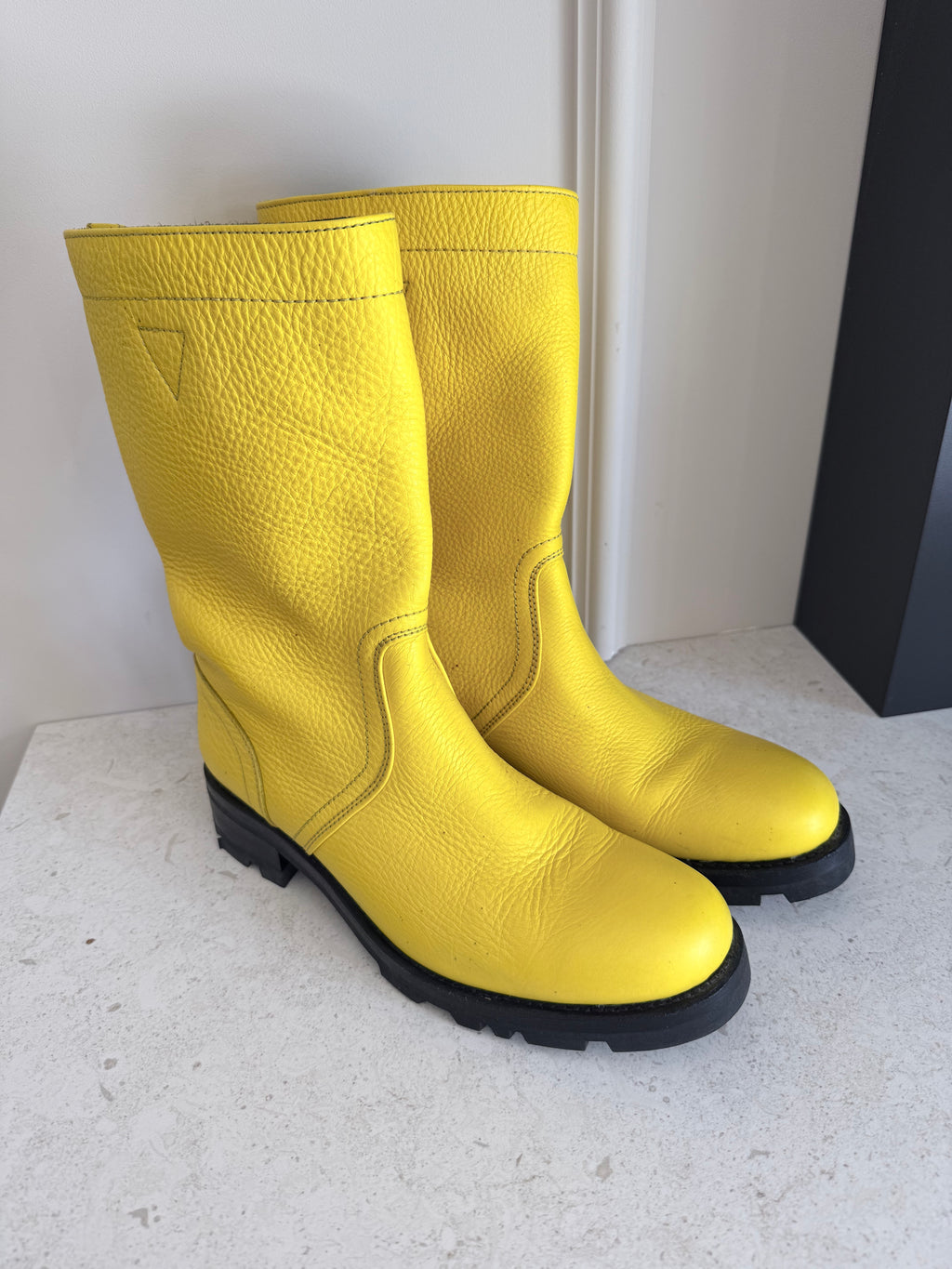 JILL SANDER - Yellow Statement Boots