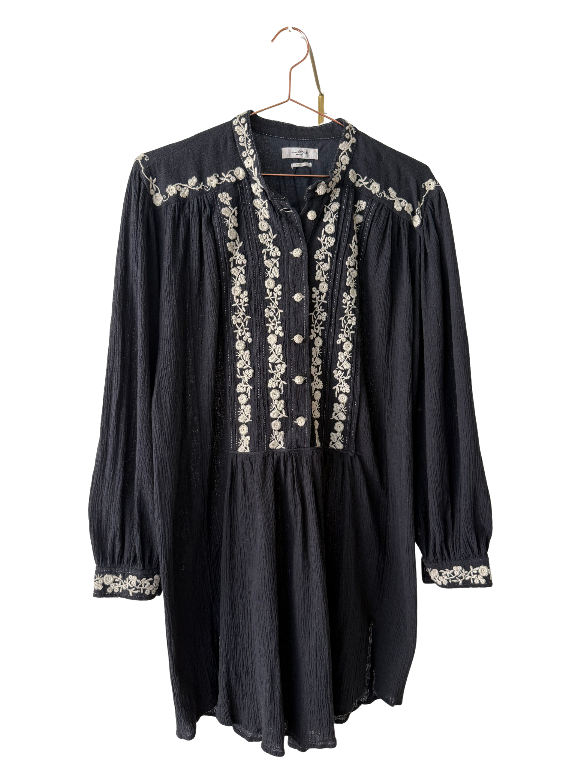 MARANT ETOILE - Black embroidered dress