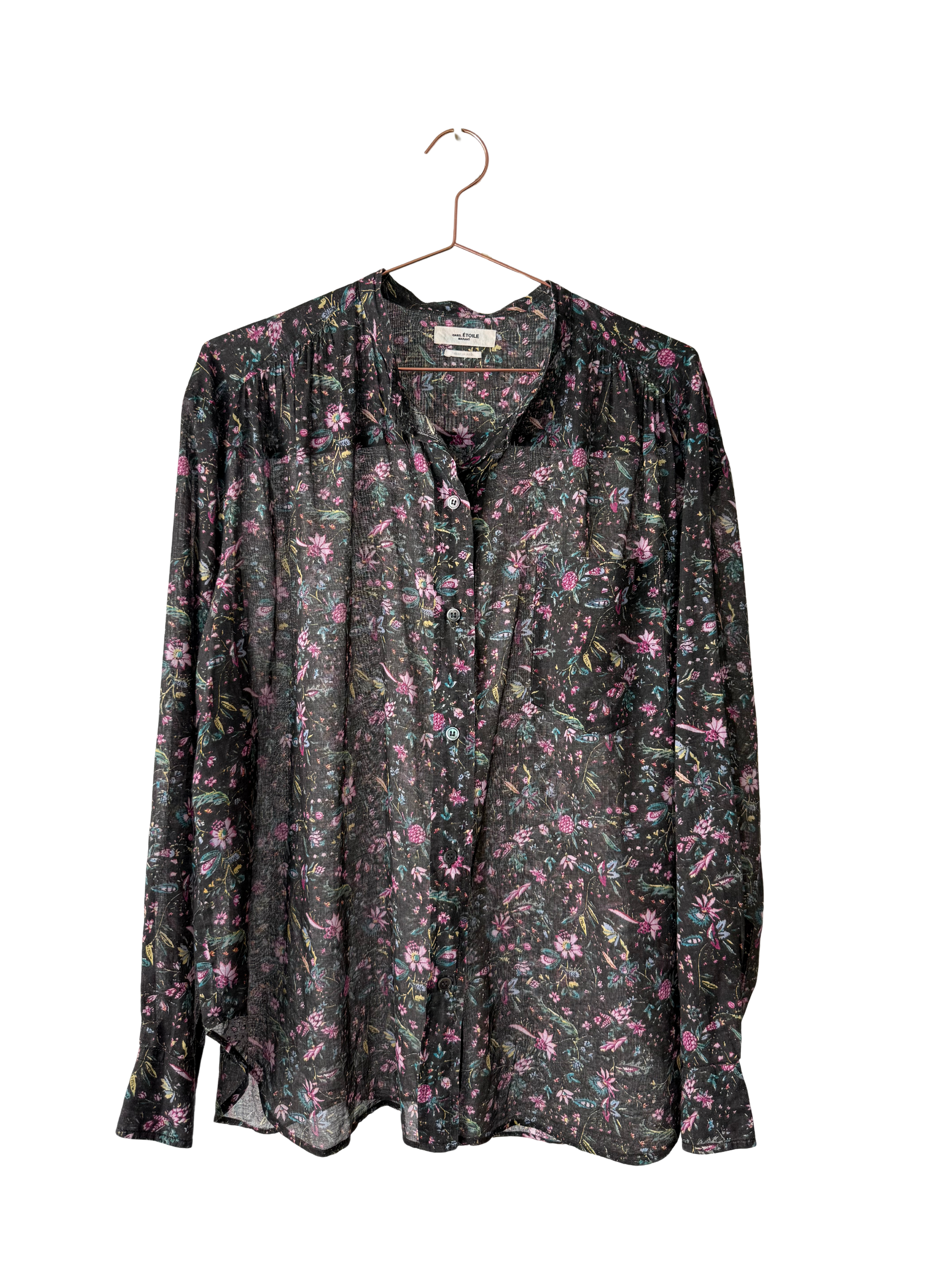 MARANT ETOILE  - Black voile flower Shirt