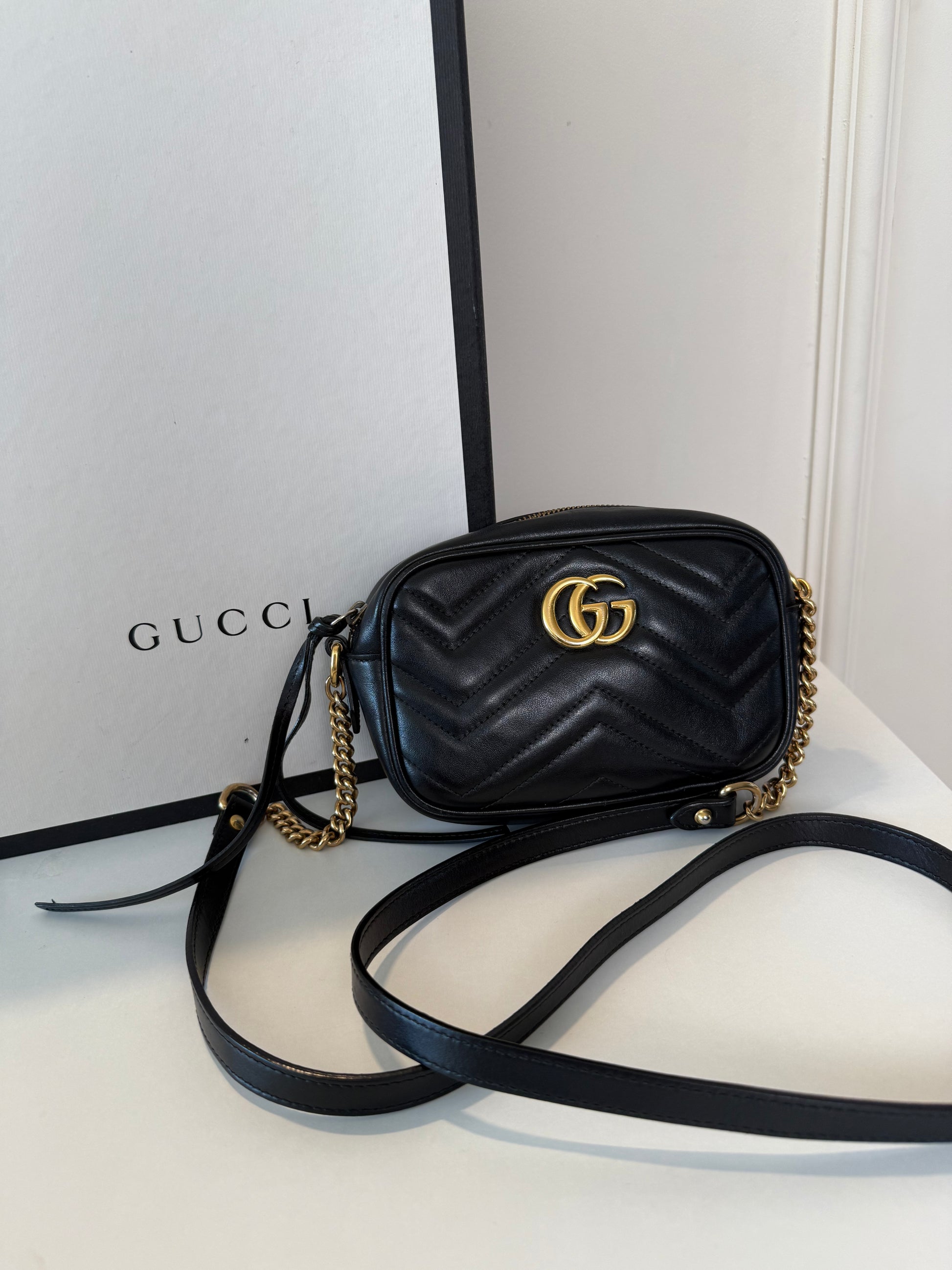 GUCCI - Marmont Mini Camera Bag Black