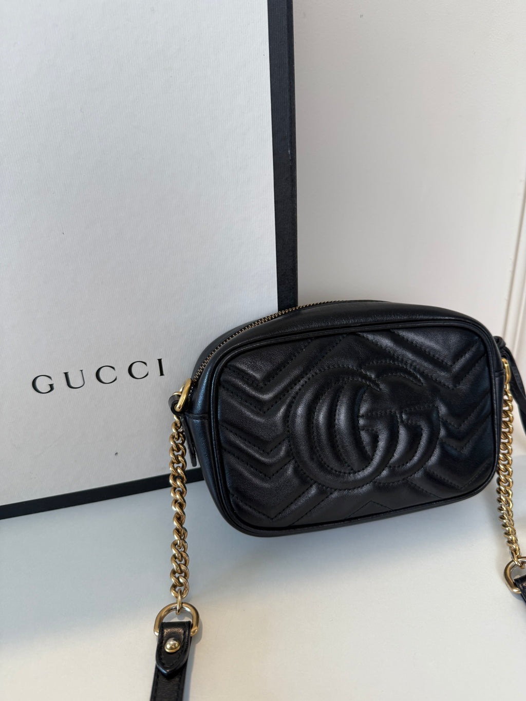 GUCCI - Marmont Mini Camera Bag Black