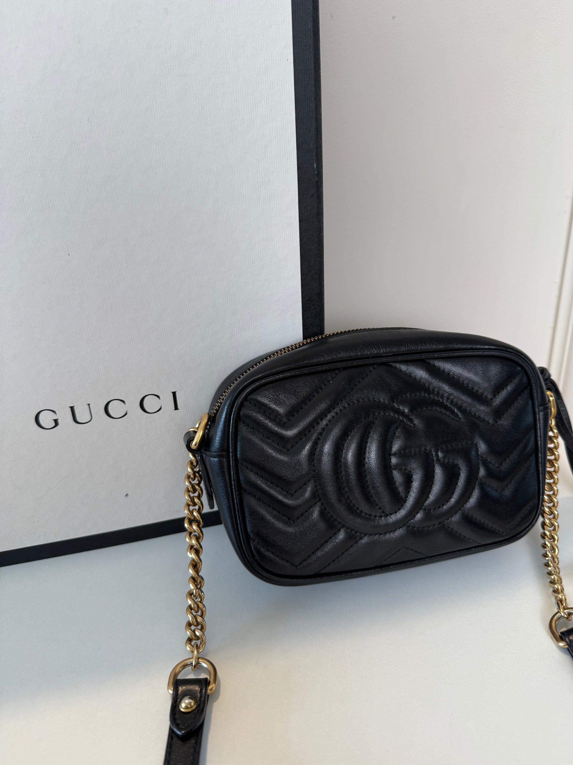 GUCCI - Marmont Mini Camera Bag Black