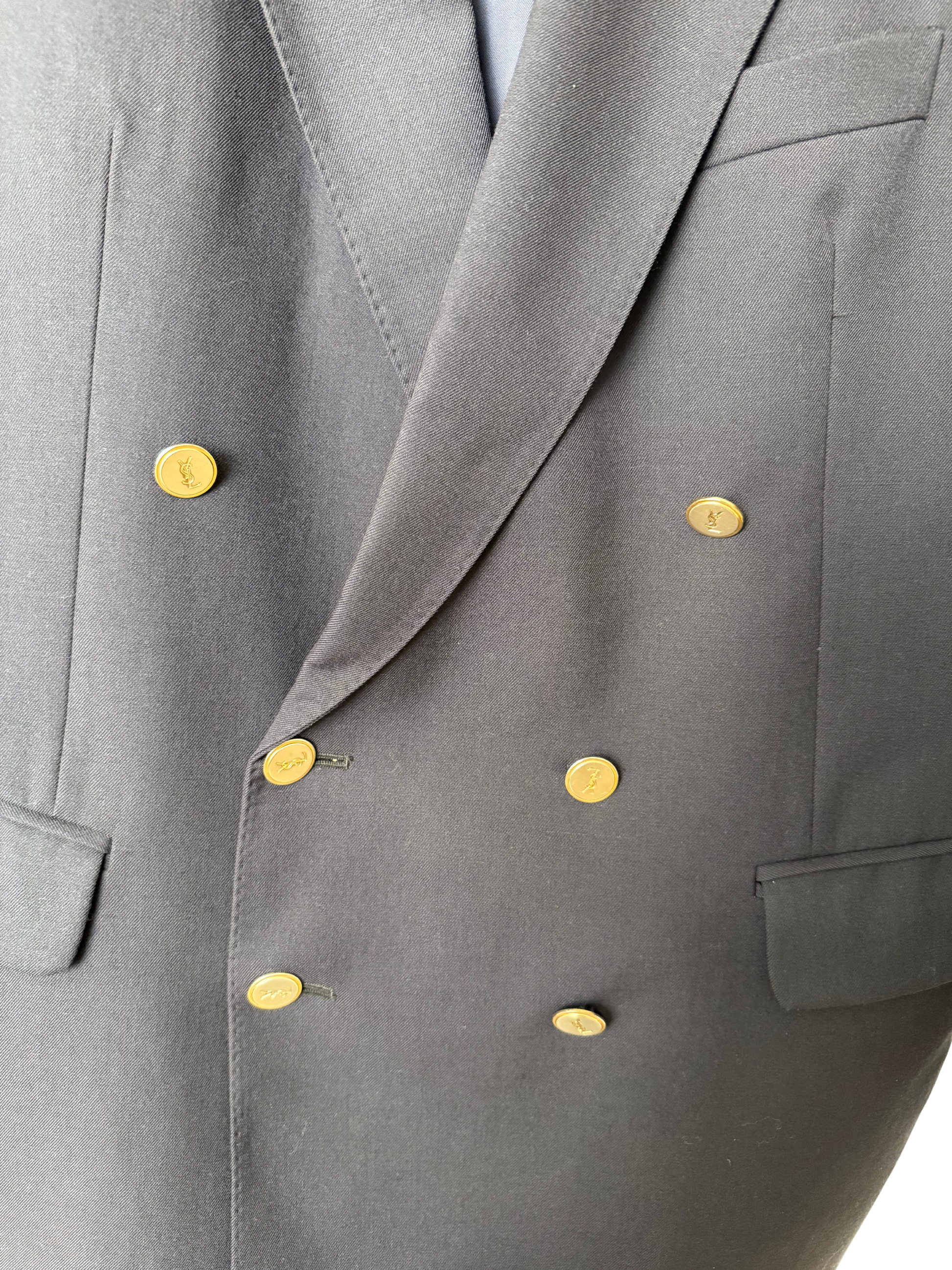 YSL - Blazer Navy Silver/Golden Logo buttons