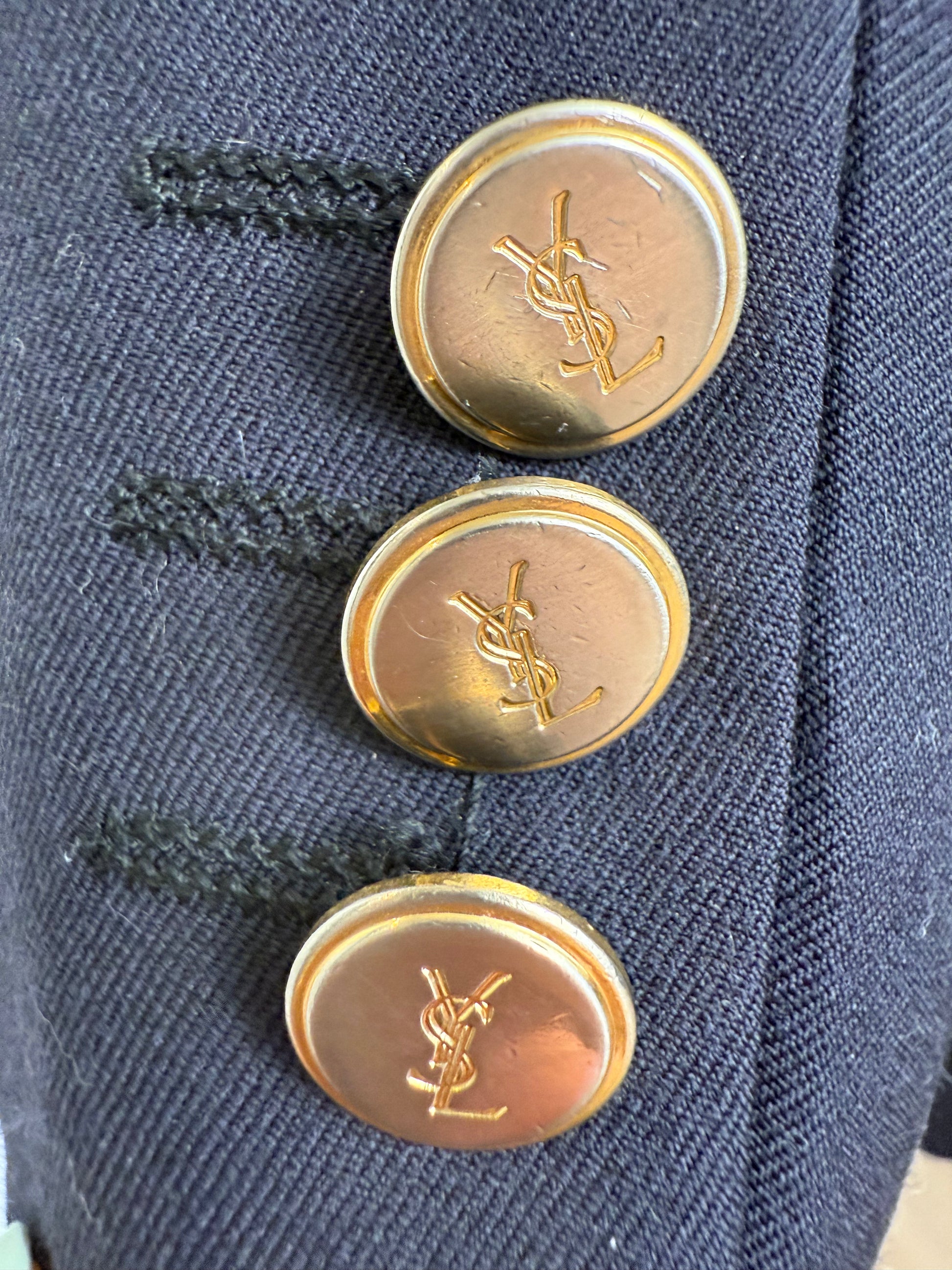 YSL - Blazer Navy Silver/Golden Logo buttons