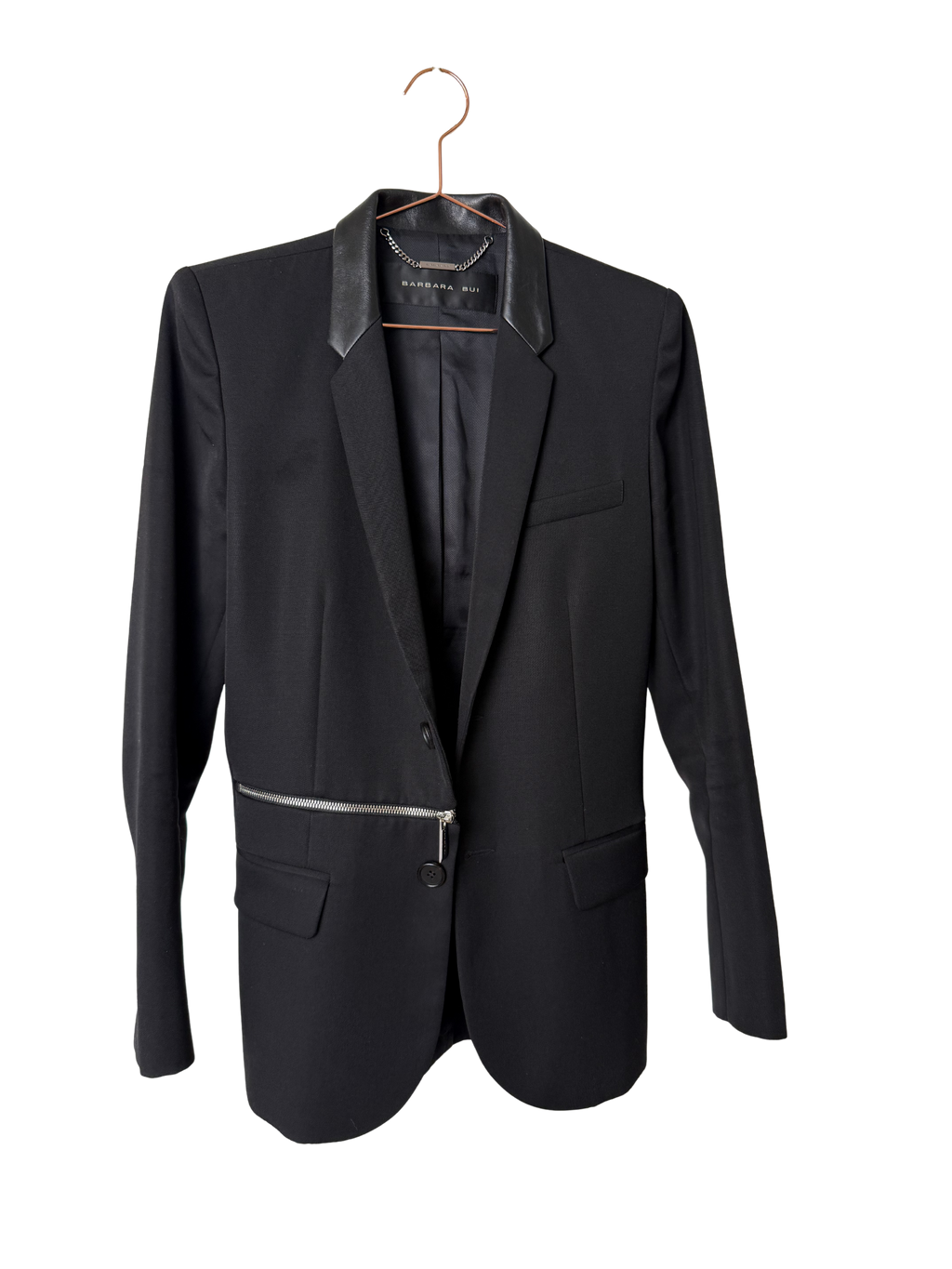 BARBARA BUI - Blazer leather collar