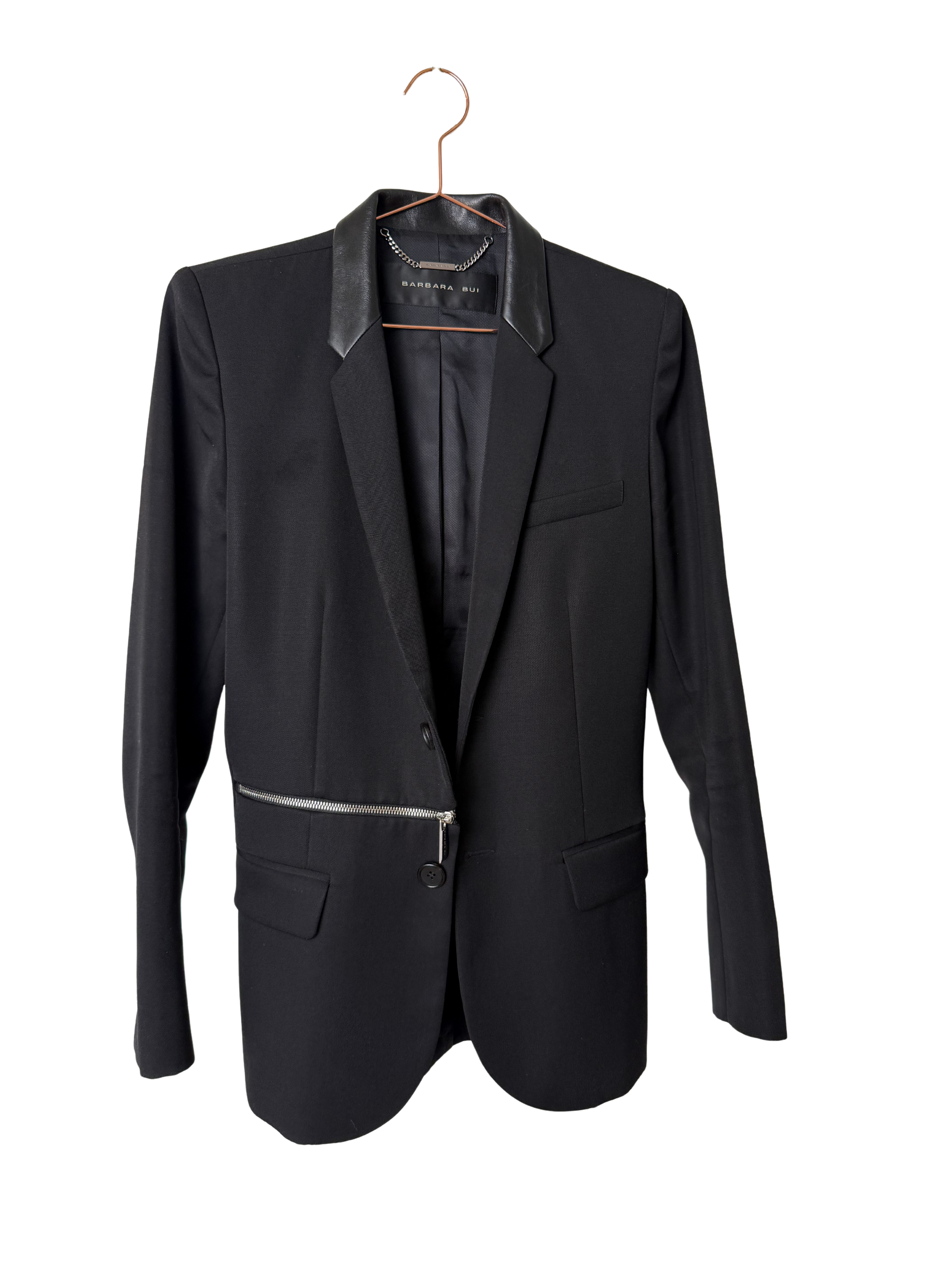 BARBARA BUI - Blazer leather collar