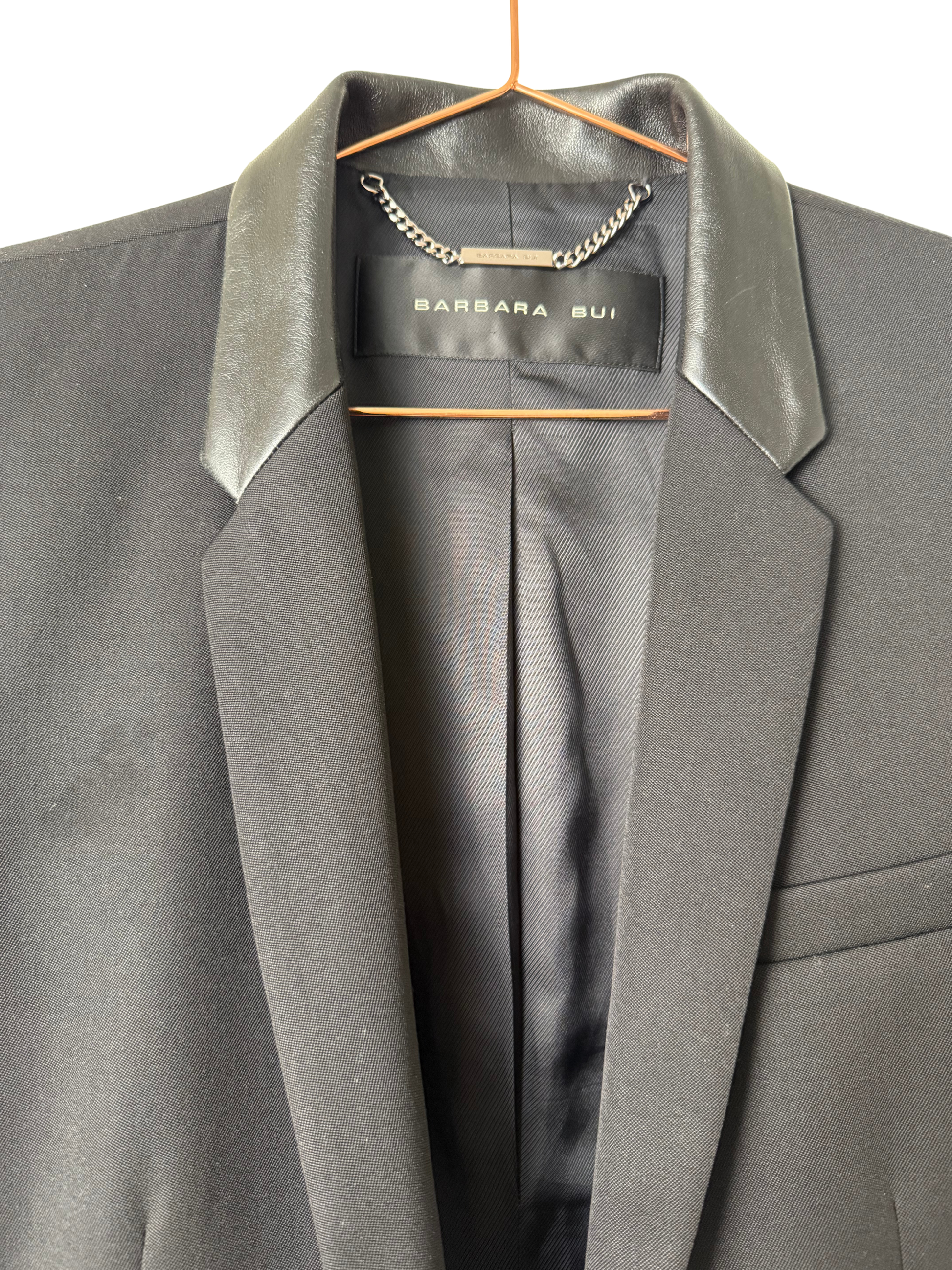 BARBARA BUI - Blazer leather collar