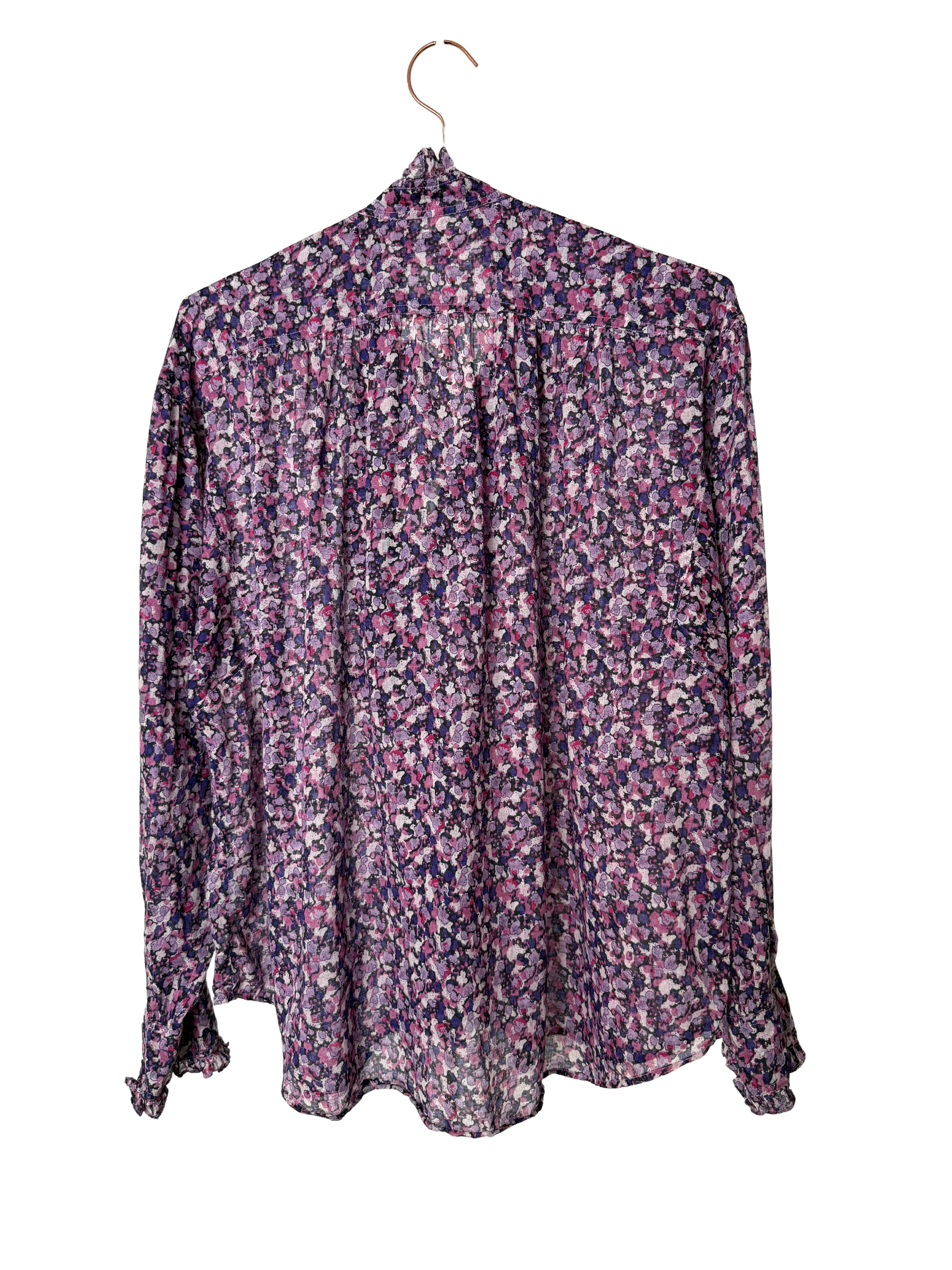 MARANT ETOILE - Purple Ruffle Shirt