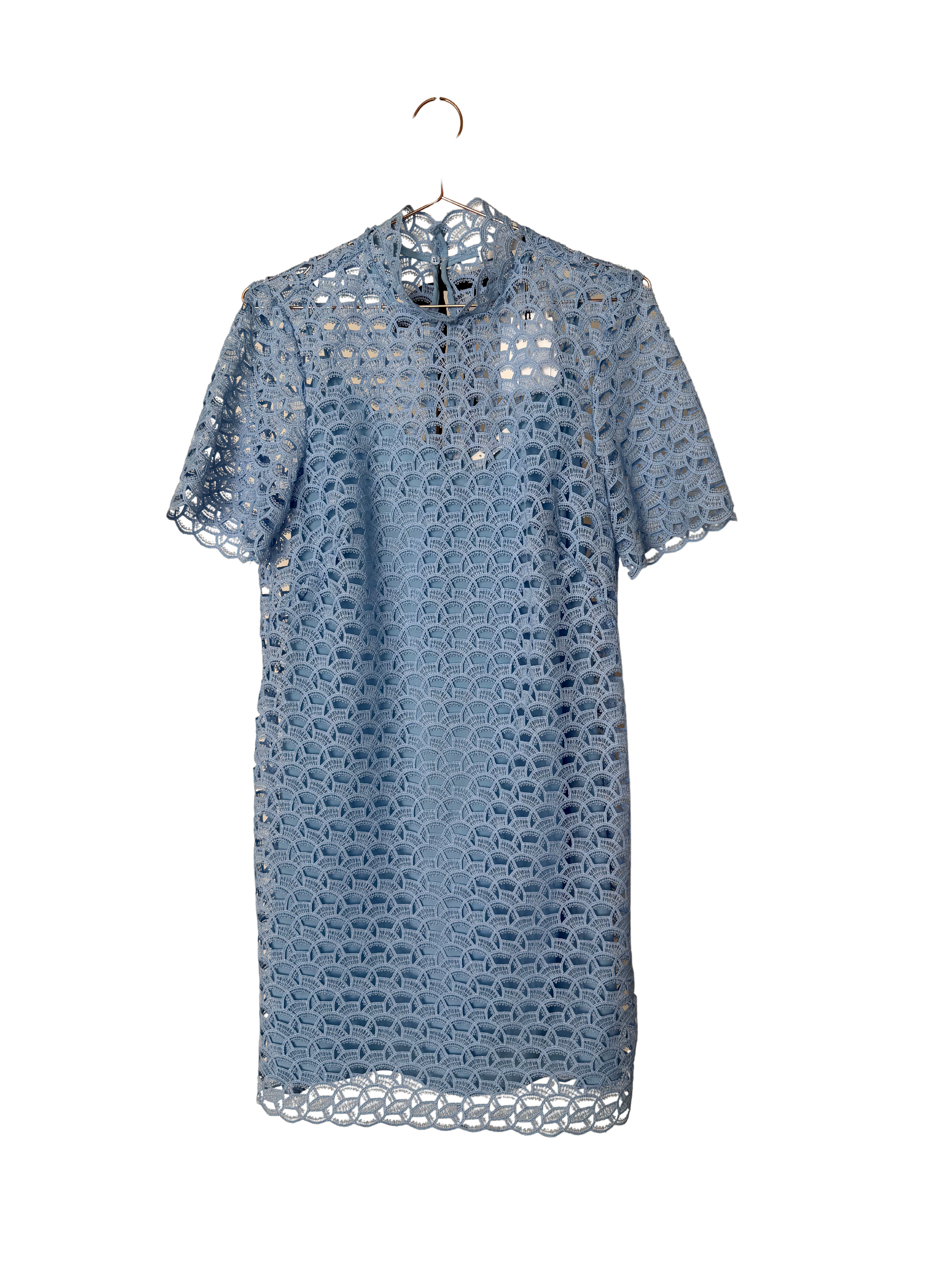 SANDRO - Baby Blue Crochet Dress