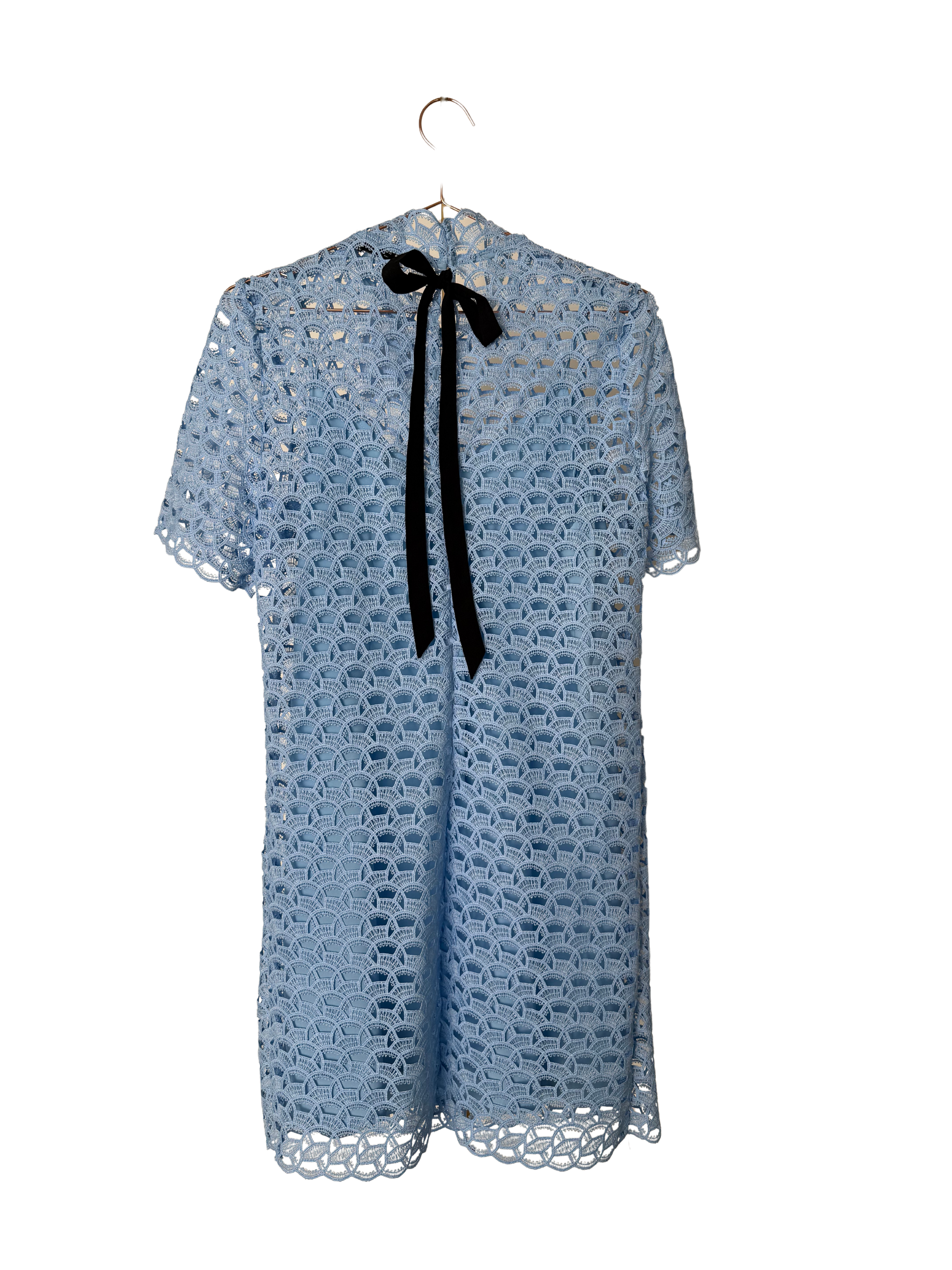 SANDRO - Baby Blue Crochet Dress