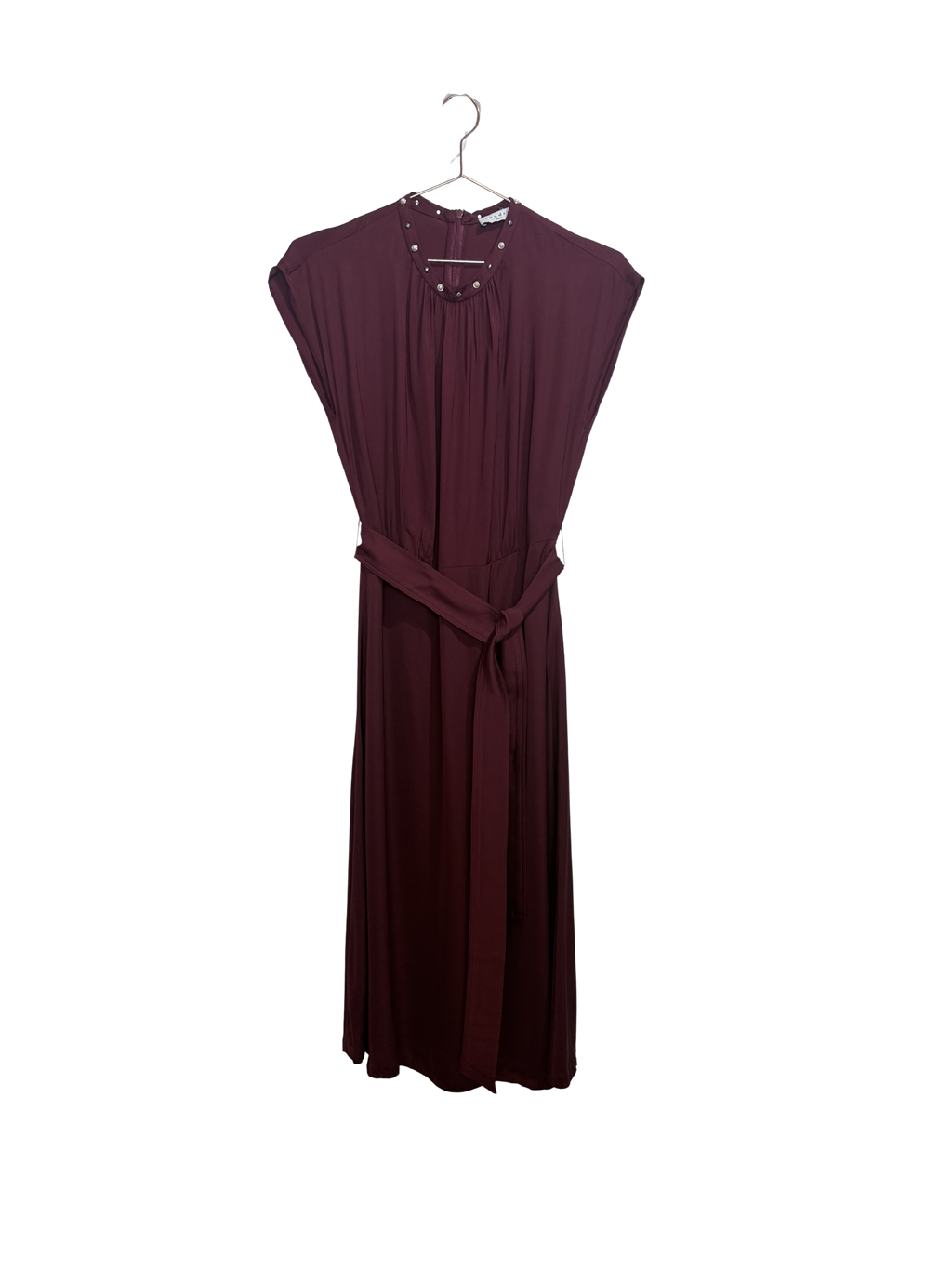 SANDRO - Burgundy Red Satin Dress