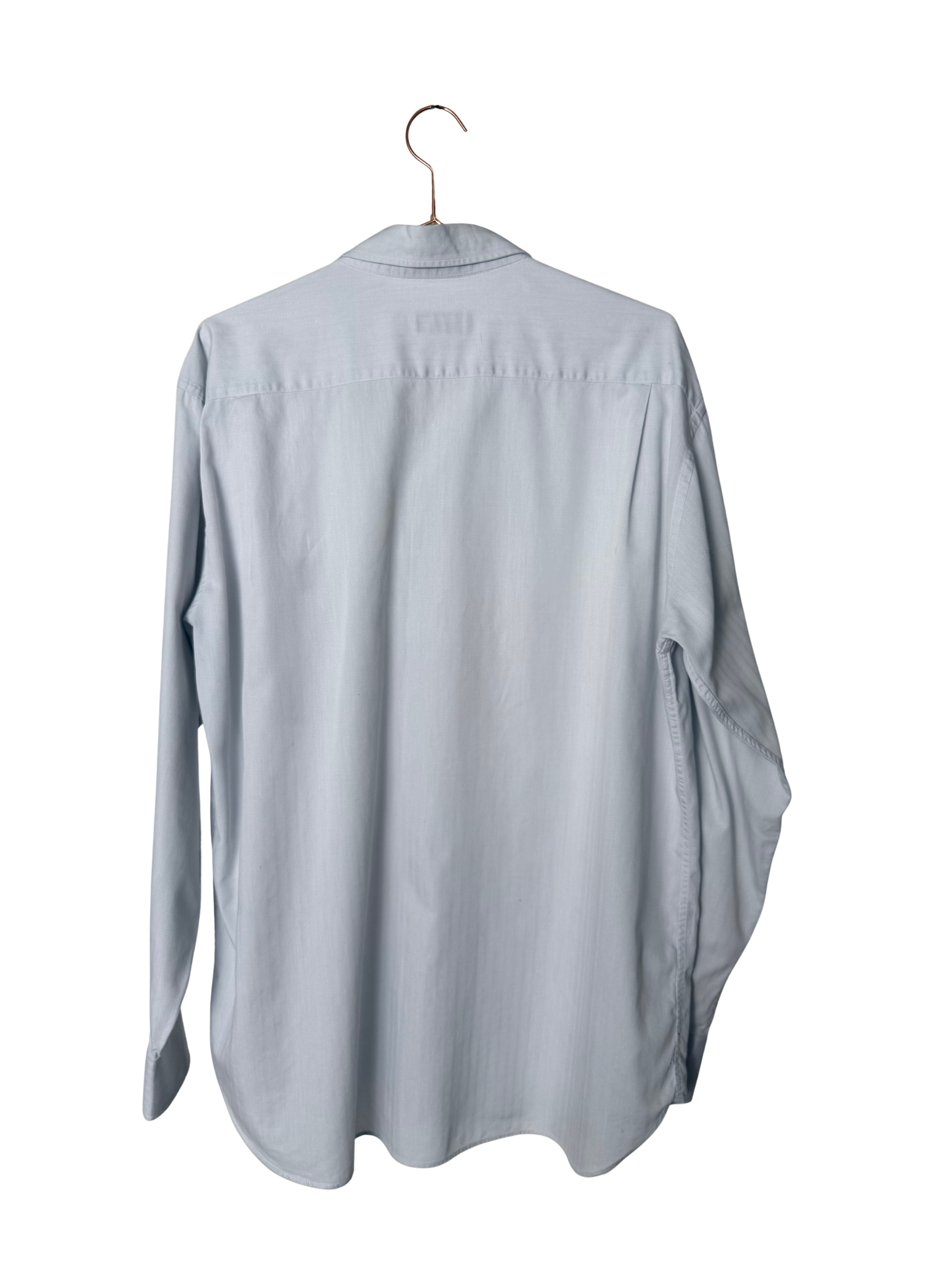 YSL - Oversized Shirt Blue herringbone