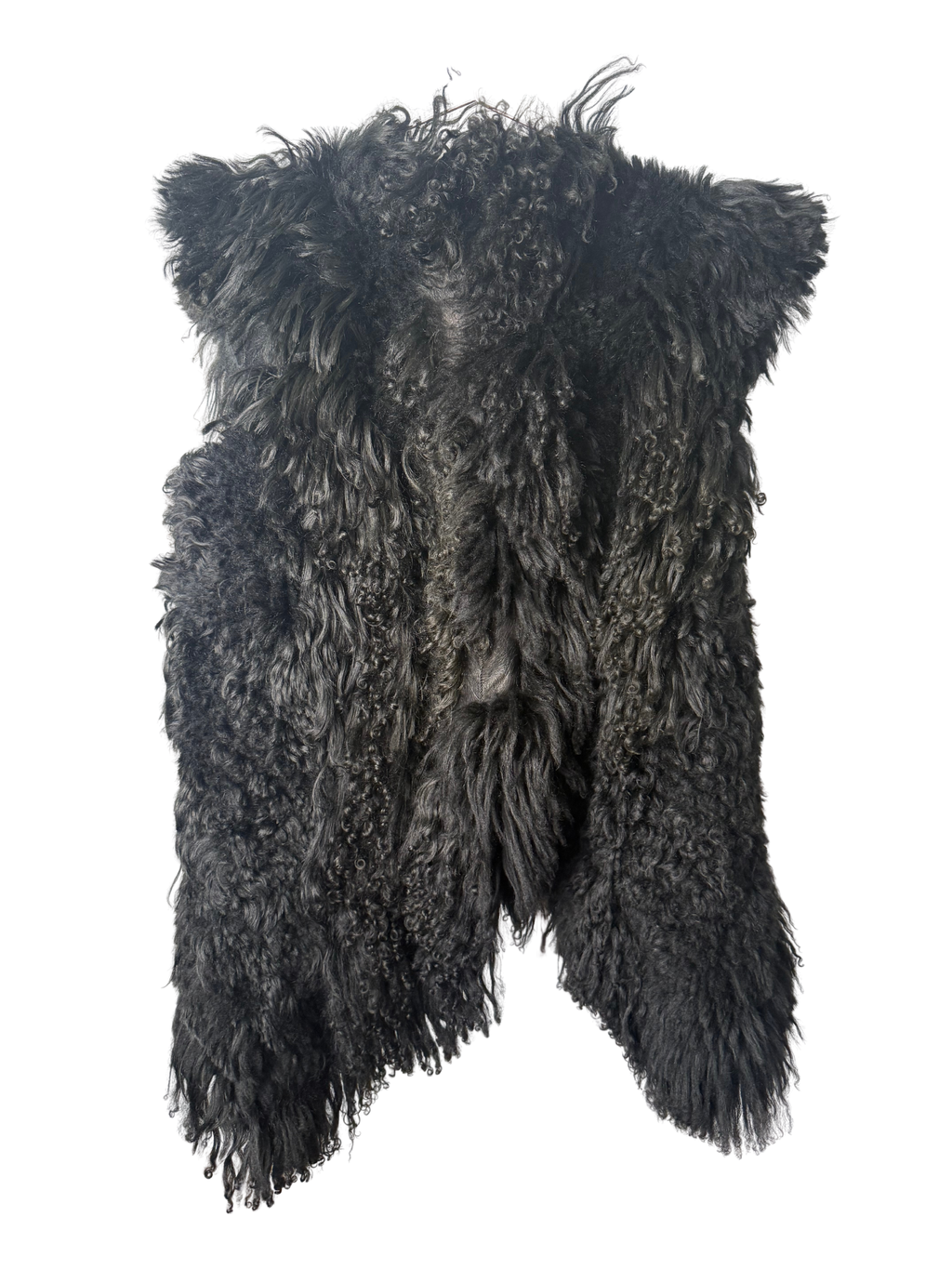 FUR GILET - Black