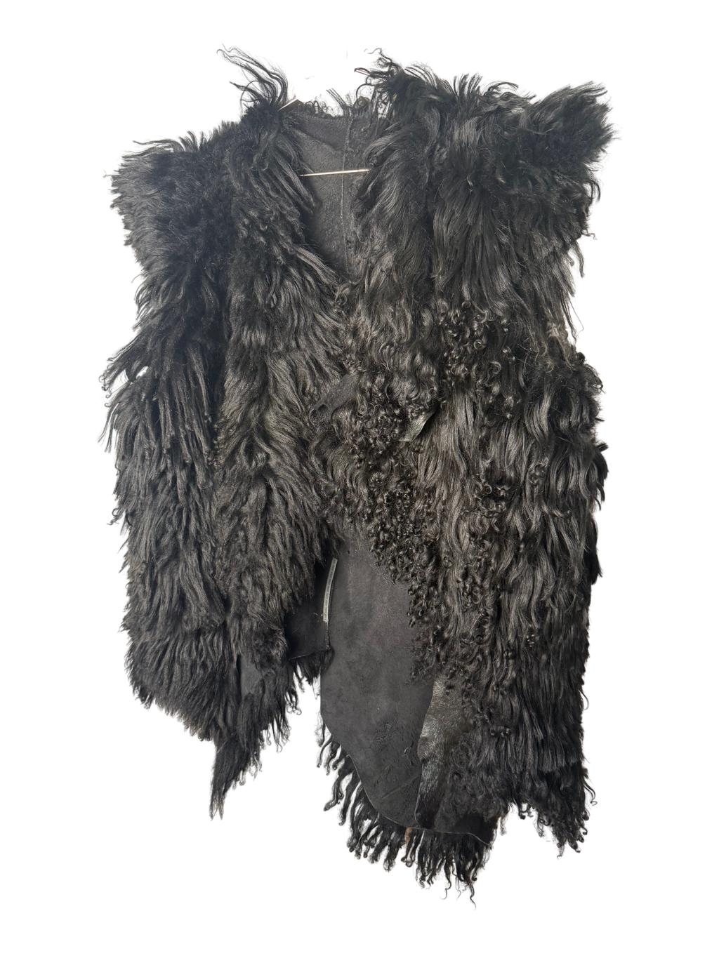FUR GILET - Black