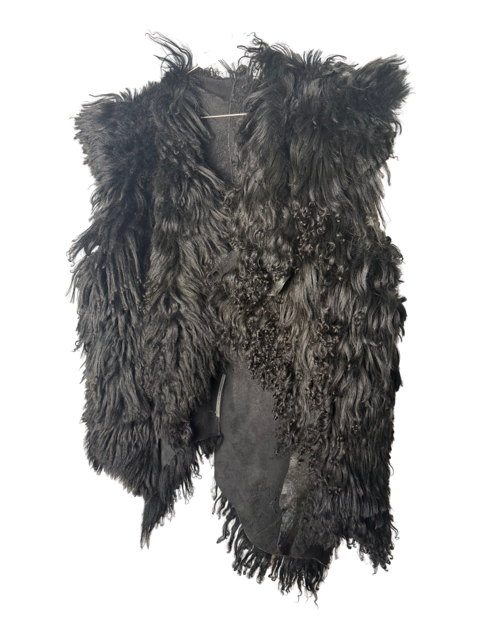 FUR GILET - Black