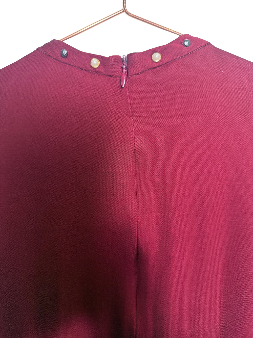 SANDRO - Burgundy Red Satin Dress