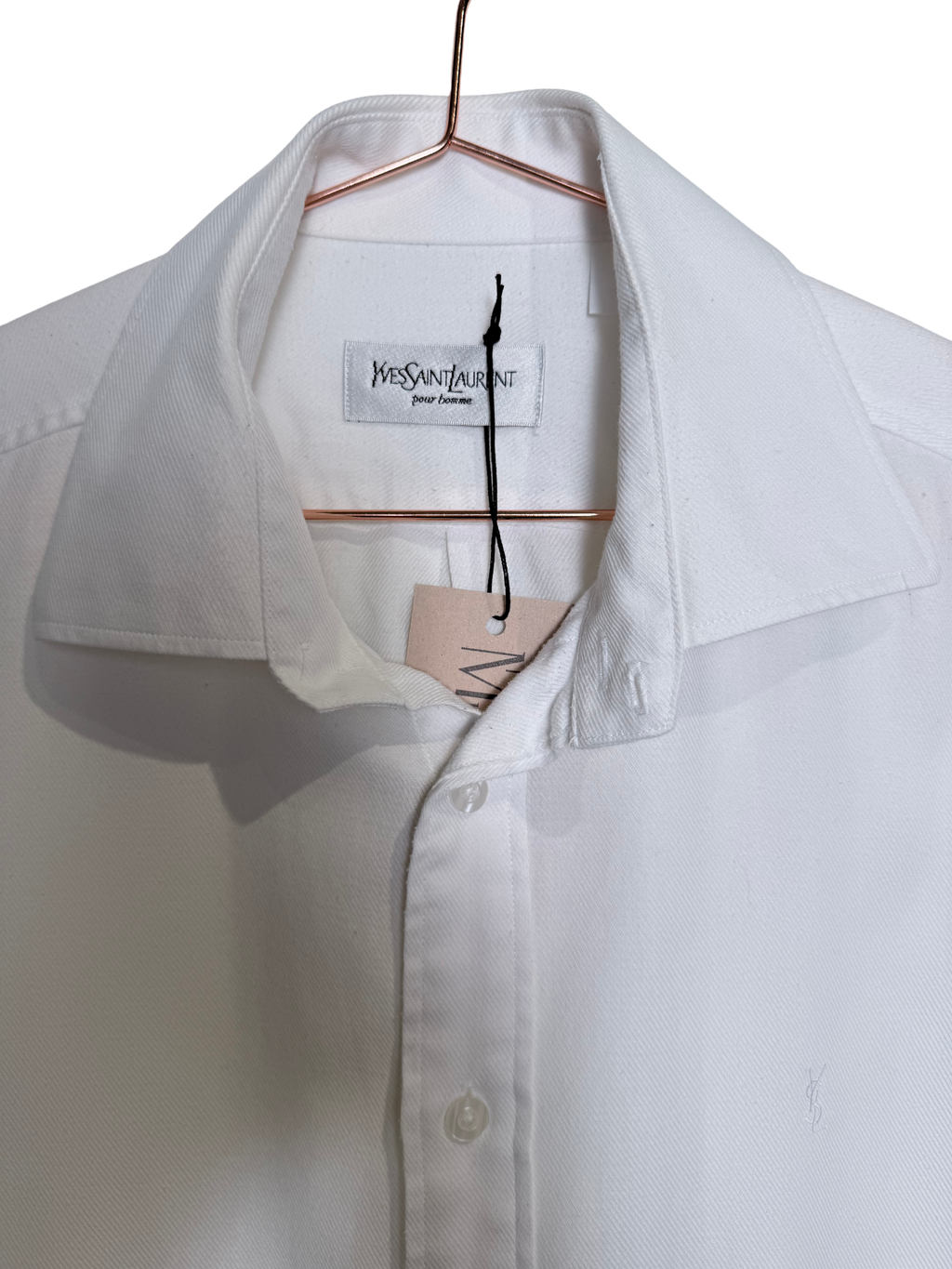 YSL - Oversized Shirt White Herringbone